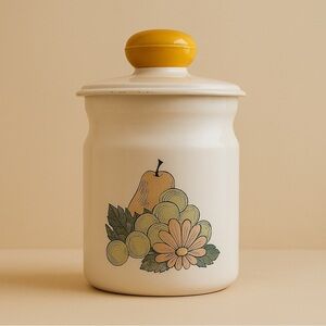 Vintage Kromex Pear Jar with Lid